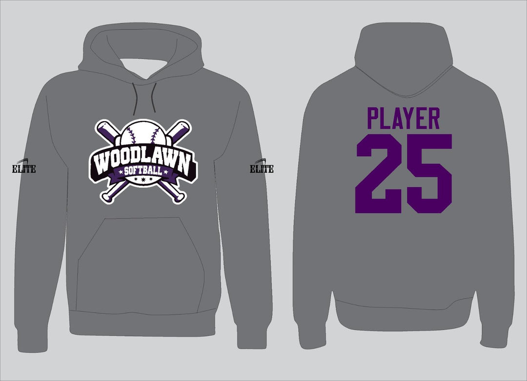 Woodlawn Softball Fan Hoodie - Grey