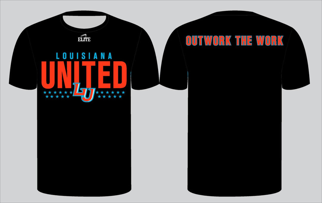 Louisiana United T-Shirt - Black (Orange Logo)