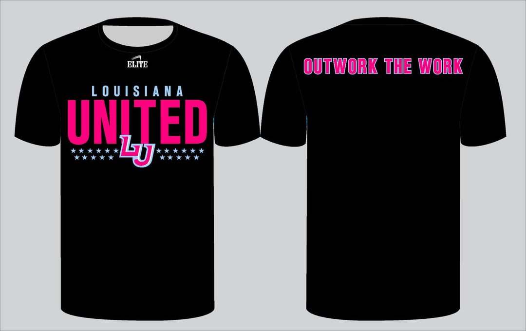 Louisiana United T-Shirt - Black (Pink Logo)