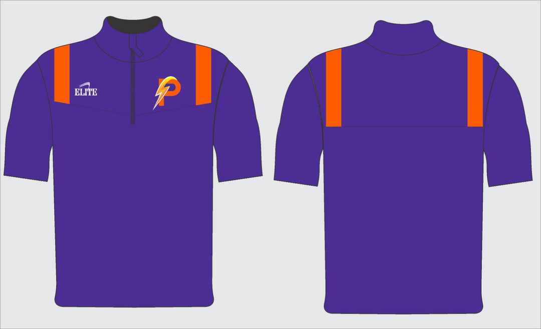 LA Power Short Sleeve Panel Pullover - Purple