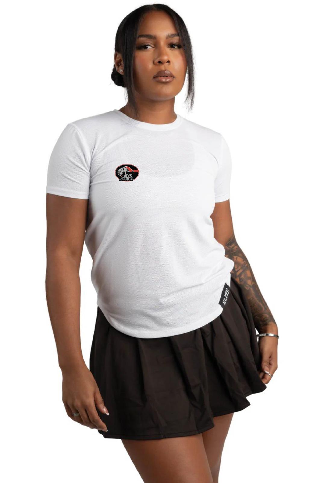 Glen Oaks Alumni Women’s Elite Running Shirt- White