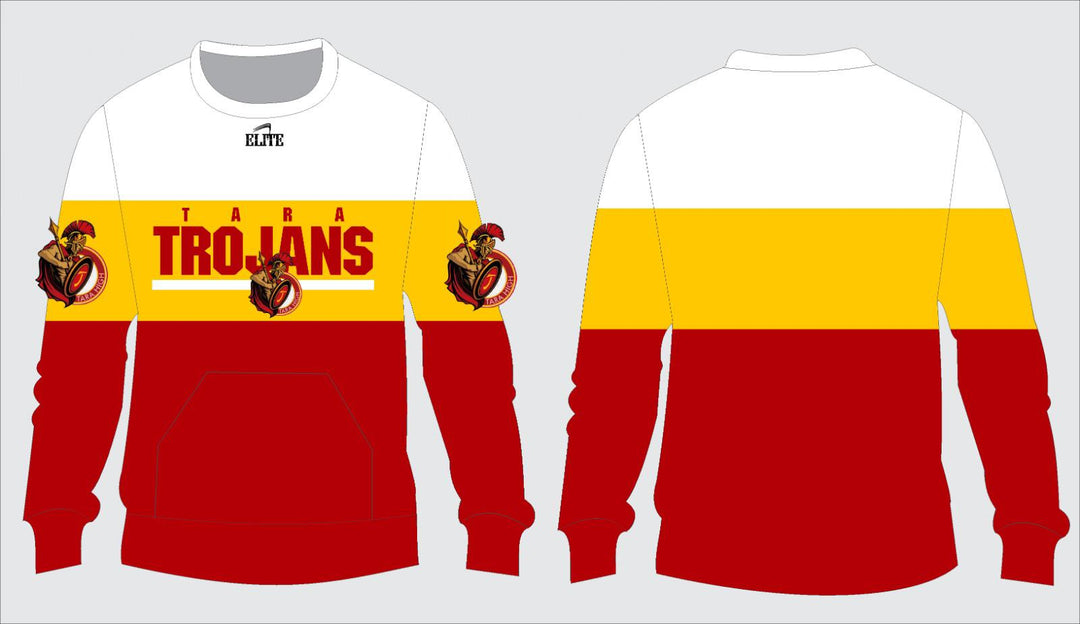 Tara High Student-Faculty Sweat shirt - White/Yellow/Cardinal Red