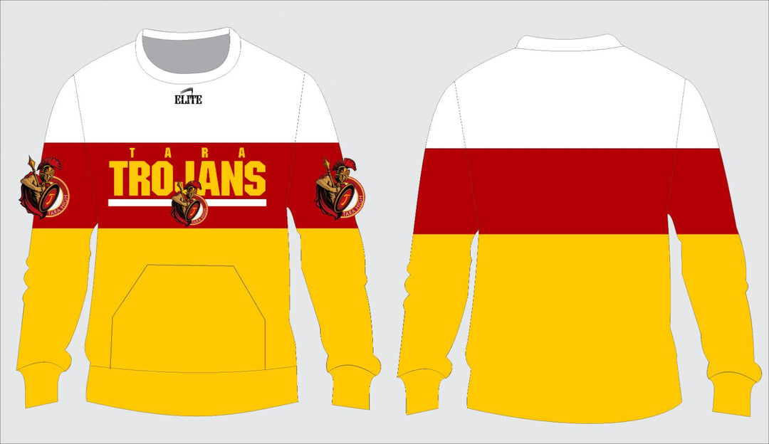 Tara High Student-Faculty Sweat shirt - White/Cardinal Red/Yellow