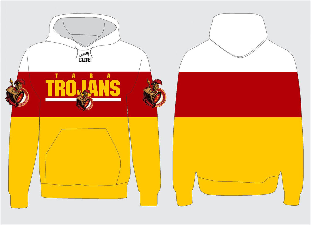 Tara High Student-Faculty Hoodie - White/Cardinal Red/Yellow (Hoodies are not school-approved apparel)