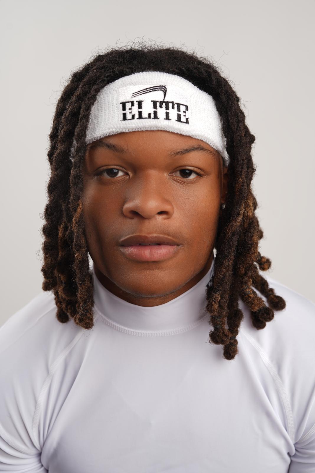Elite Classic Headband - White/Black Logo