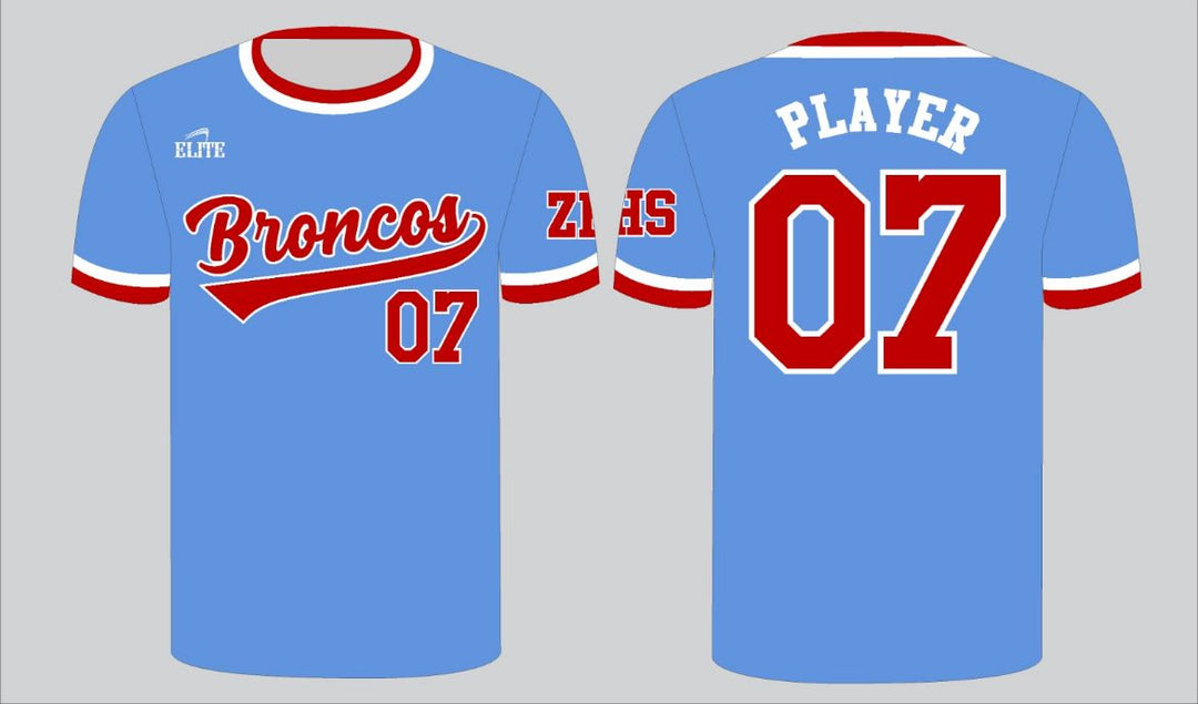 Zachary Baseball Jersey - Blue