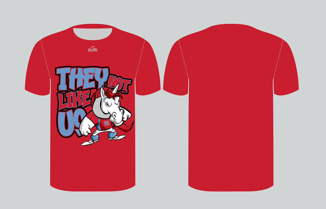 Zachary Spirit Shirt TNLU - Red (Blue and White logo)