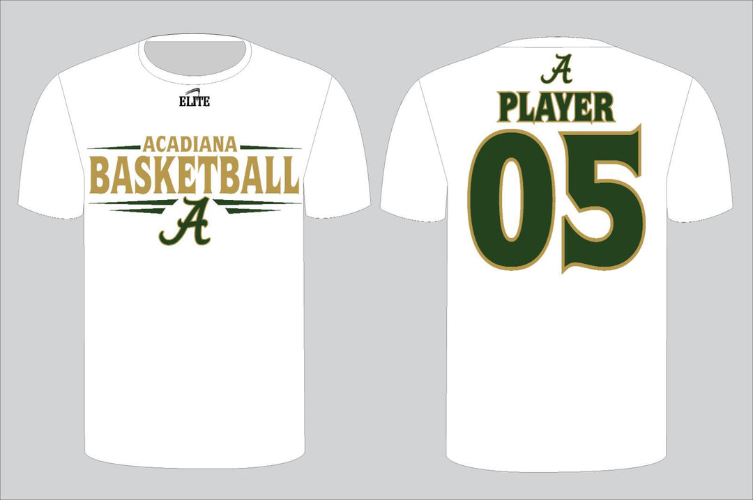 Acadiana Basketball Short Sleeve Shirt - White