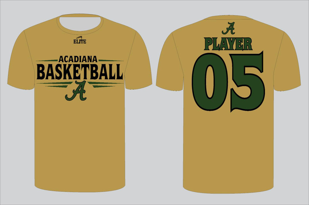 Acadiana Basketball Short Sleeve Shirt - Gold