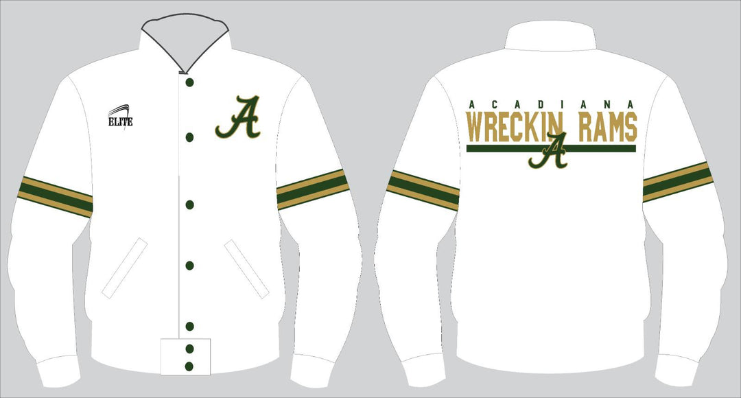 Acadiana Jacket - White (Green and Yellow logo)