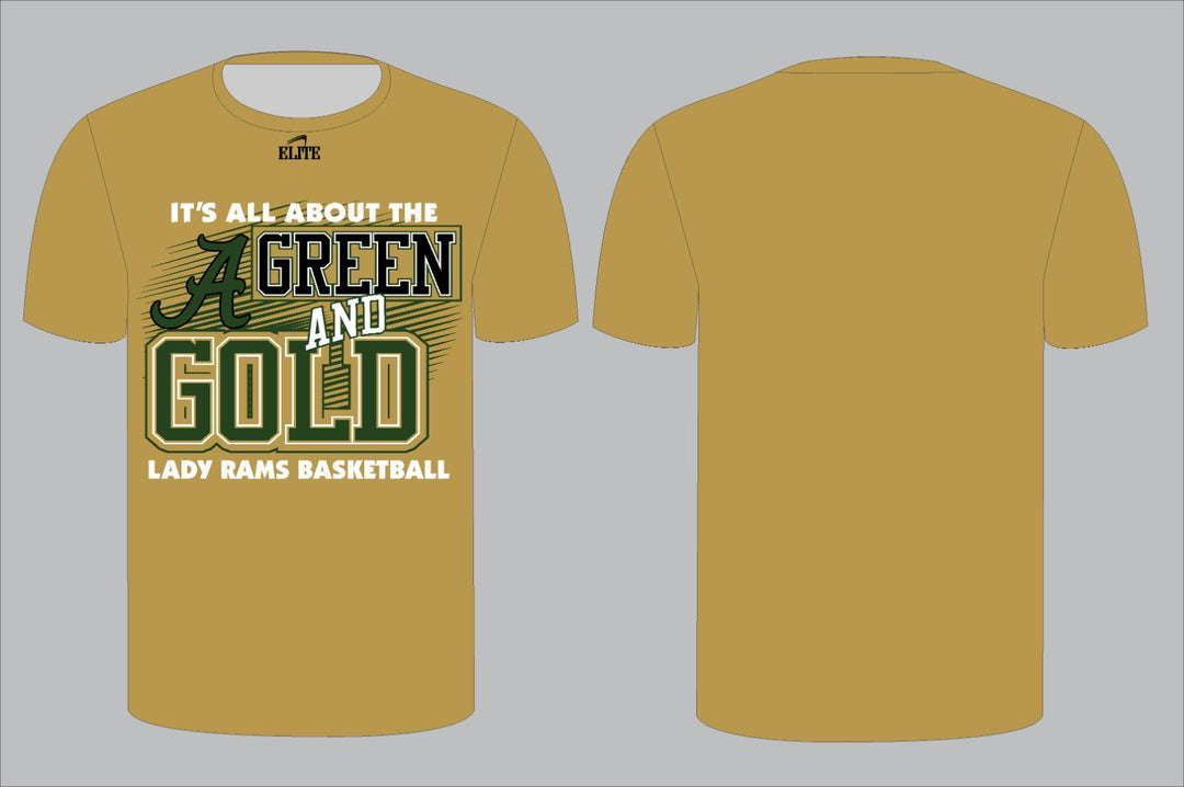 Acadiana Basketball Short Sleeve Shirt - Gold