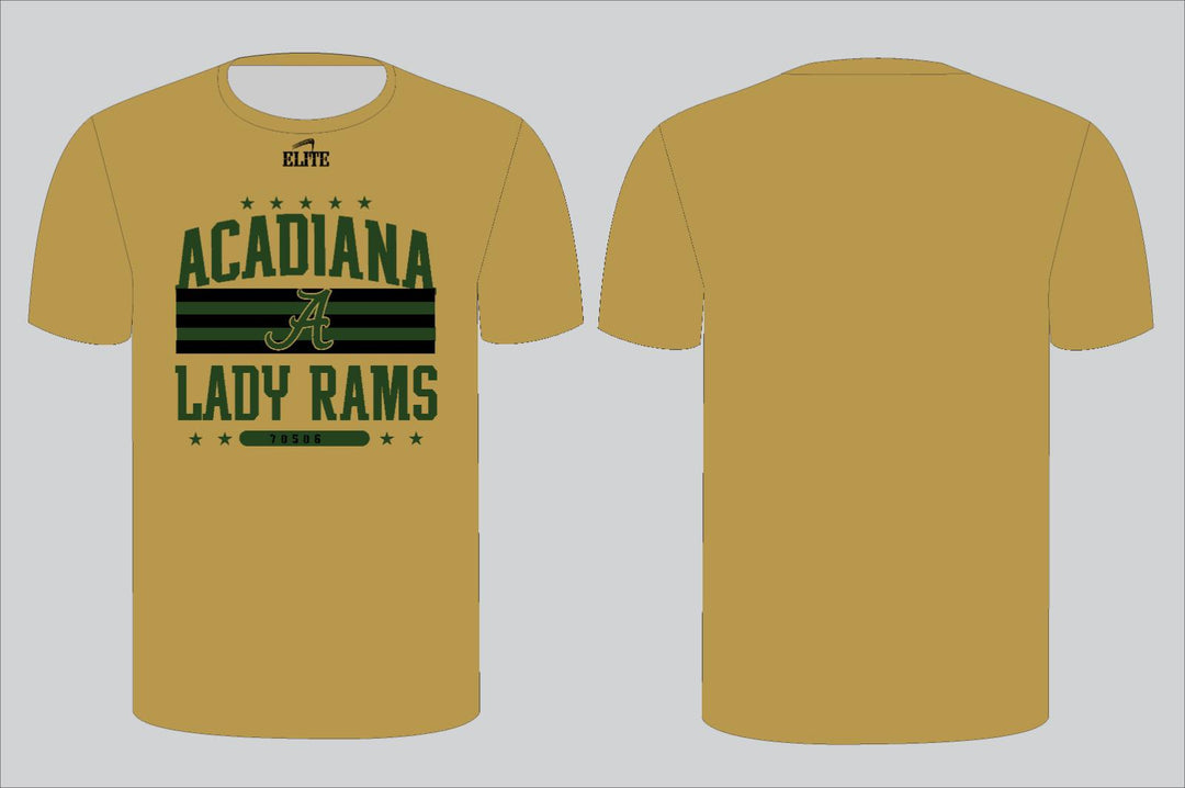 Acadiana Basketball Crewneck Short Sleeve - Gold