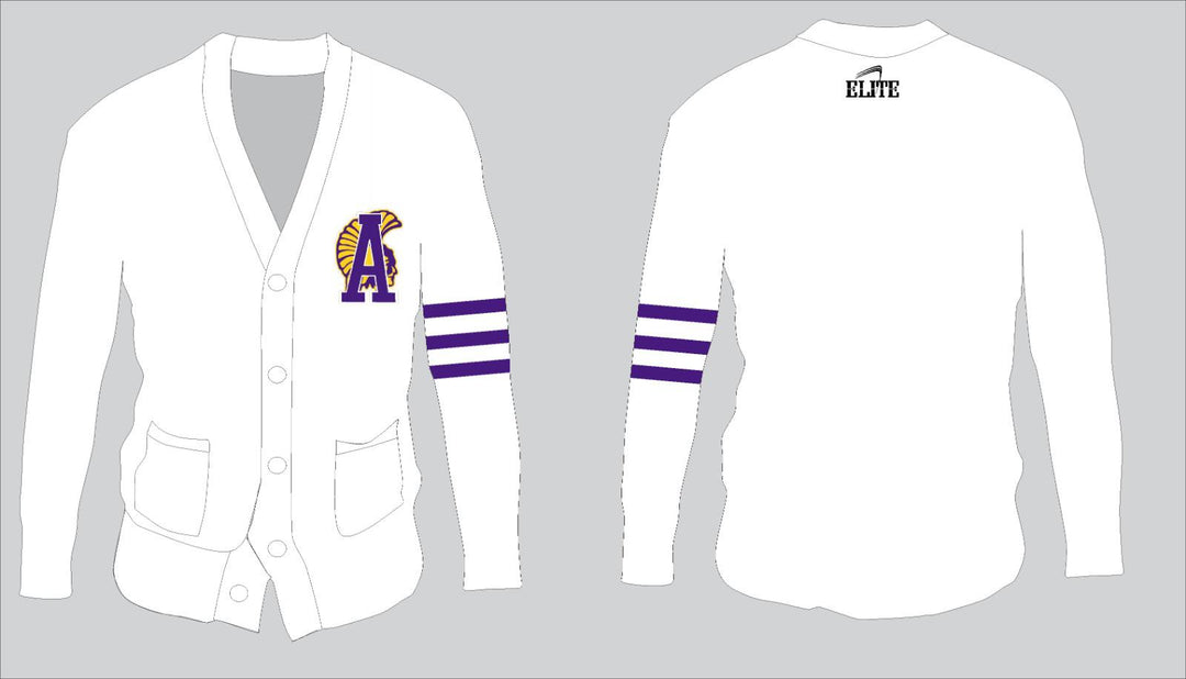 Alexandria Letterman Cardigan - White