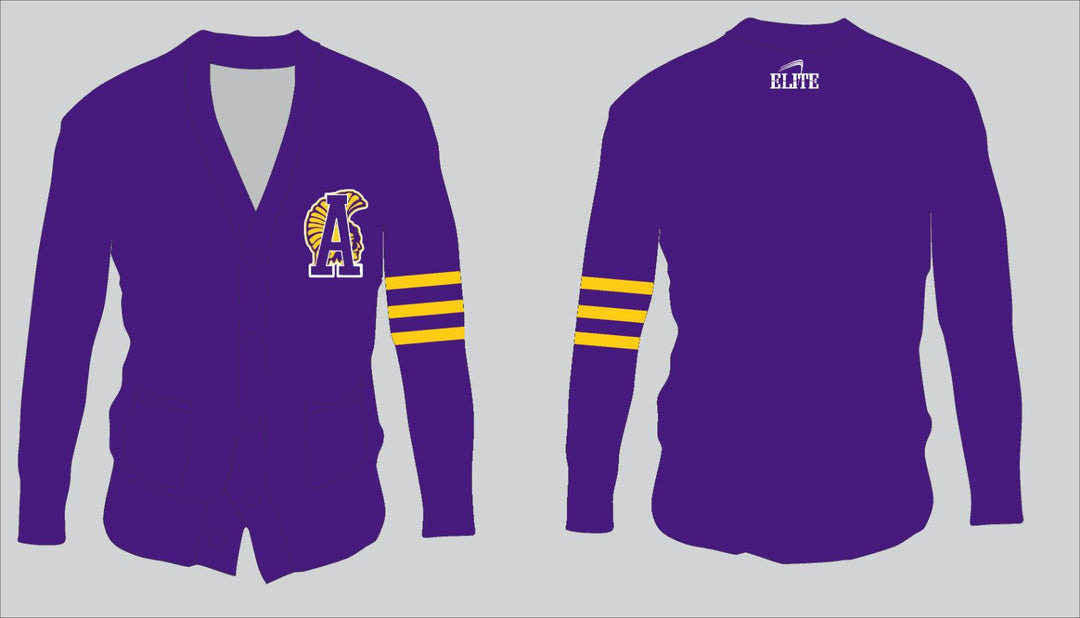 Alexandria Letterman Cardigan - Purple