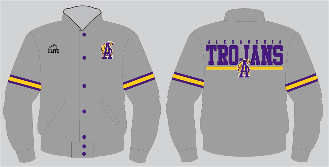Alexandria Trojans Bomber Jacket - Grey