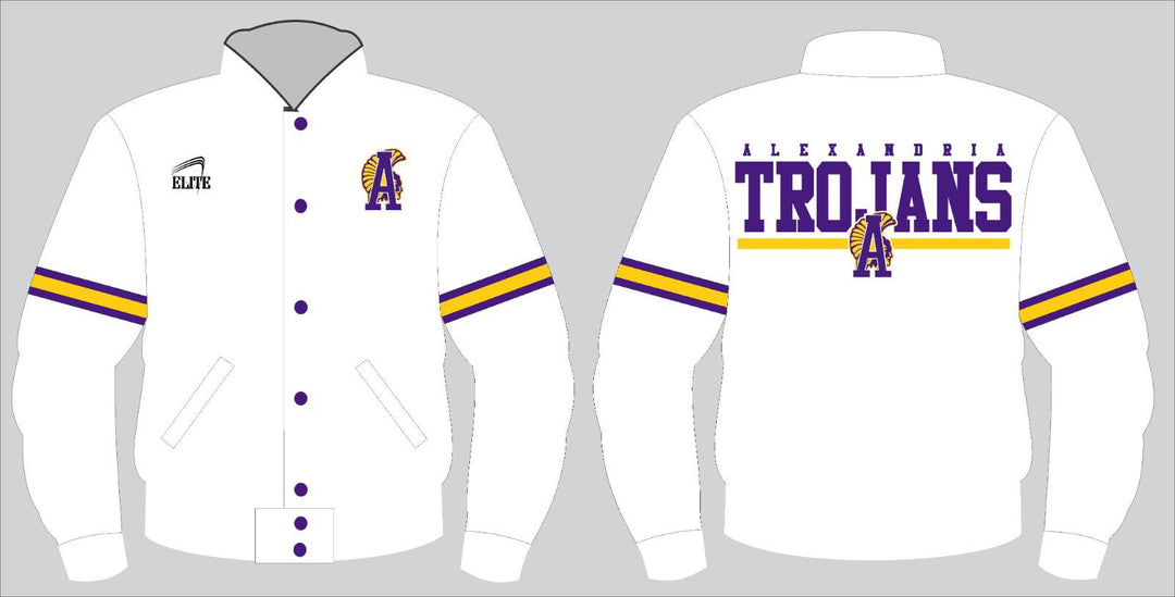 Alexandria Trojans Bomber Jacket - White