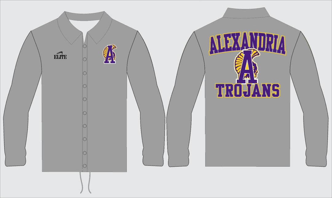 Alexandria Trojans Buttoned Long Sleeve Shirt - Grey