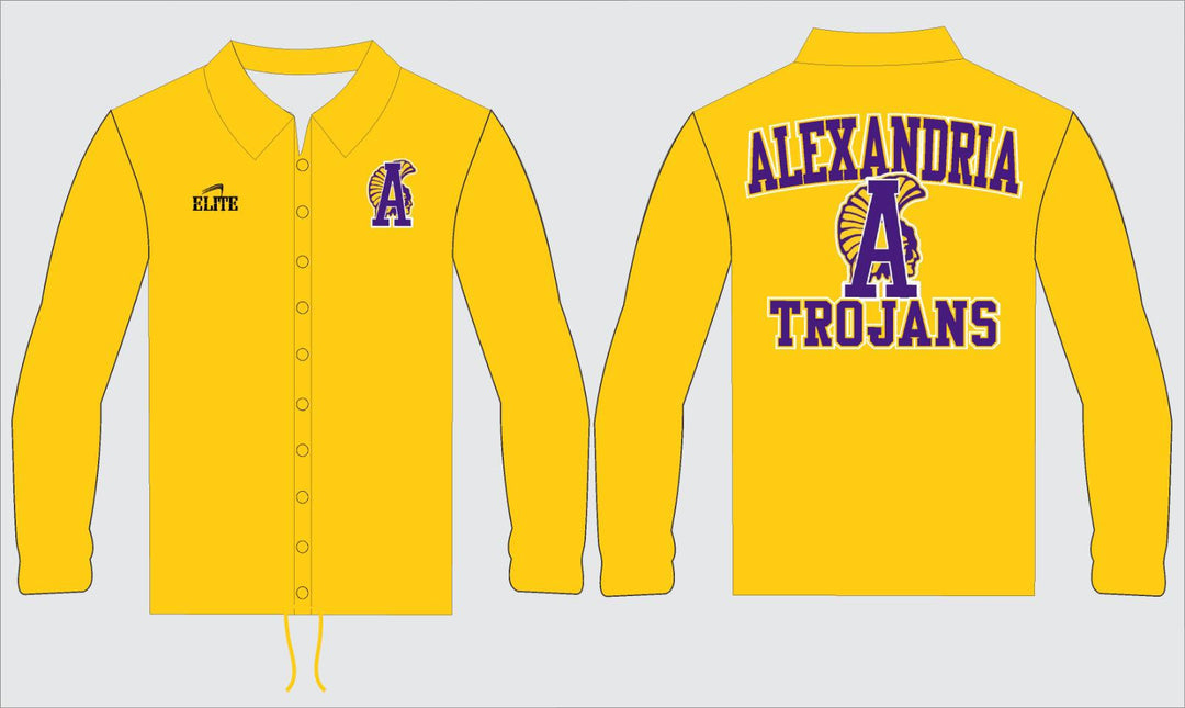 Alexandria Trojans Buttoned Long Sleeve Shirt - Yellow