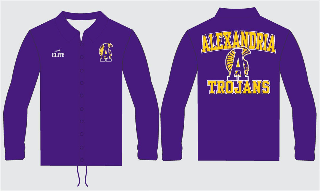 Alexandria Trojans Buttoned Long Sleeve Shirt - Purple