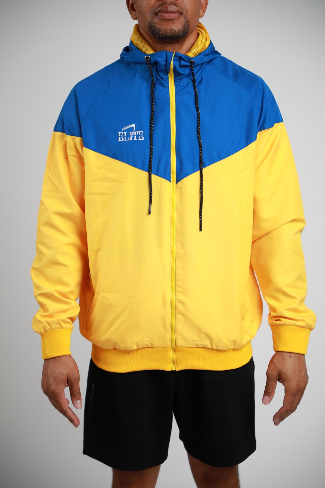 TWO TONE WINDBREAKER - Blue/Yellow