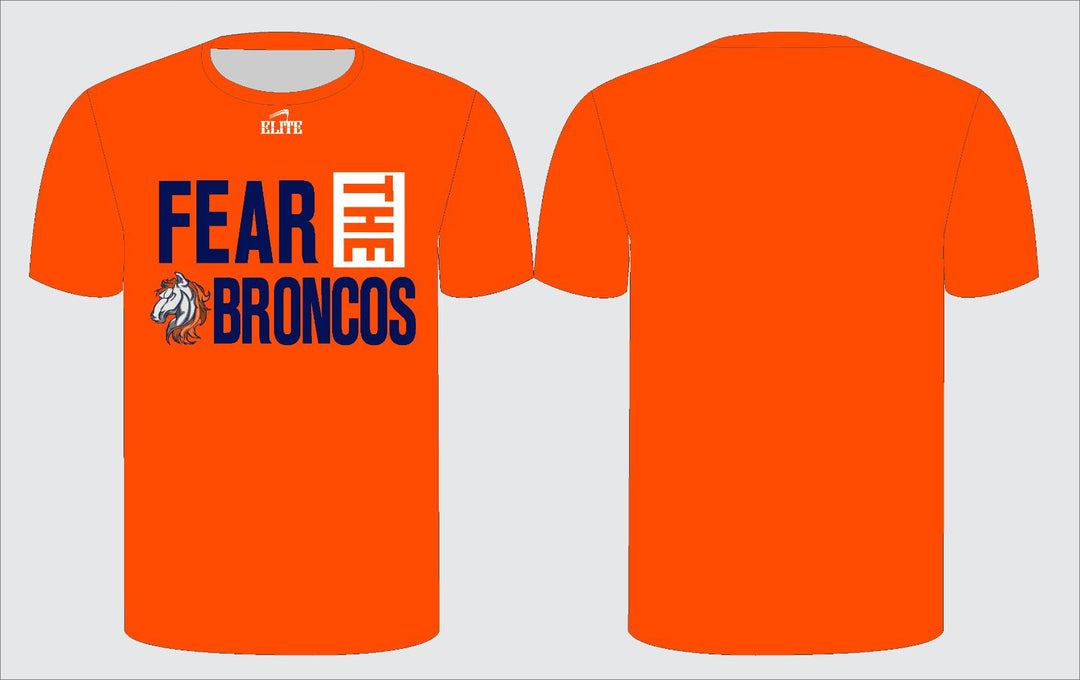 Prairieville Broncos Fear Short Sleeve Shirt - Orange