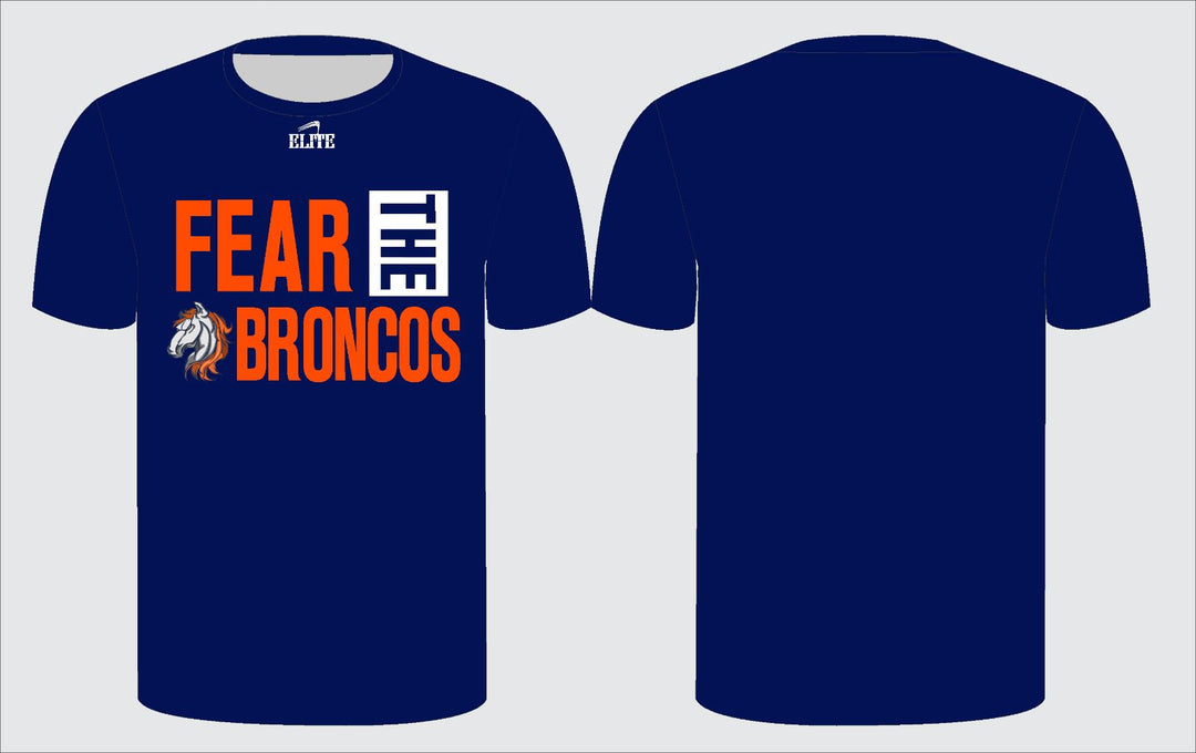Prairieville Broncos Fear Short Sleeve Shirt - Blue