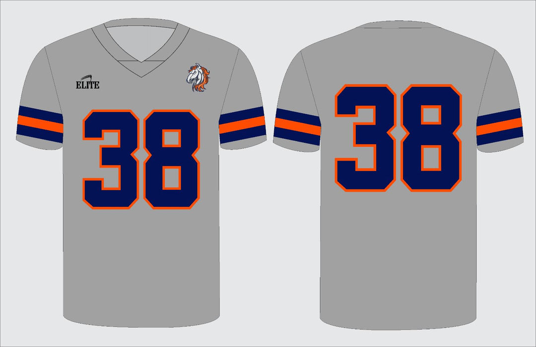 Prairieville Broncos Football Jersey - Grey