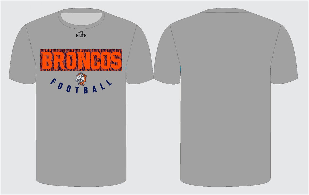 Prairieville Broncos Football Short Sleeve Shirt - Grey
