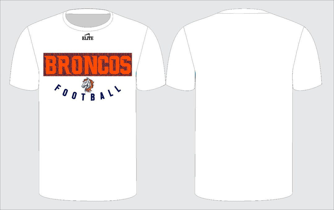 Prairieville Broncos Football Short Sleeve Shirt - White