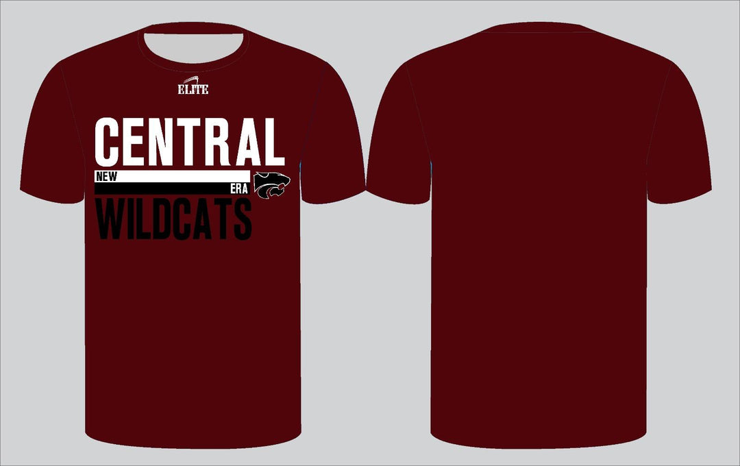 Central Era Wildcats Short Sleeve Shirt - Maroon