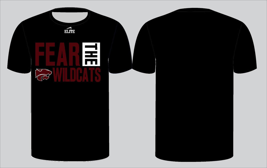 Fear The Wildcats Short Sleeve Shirt - Black