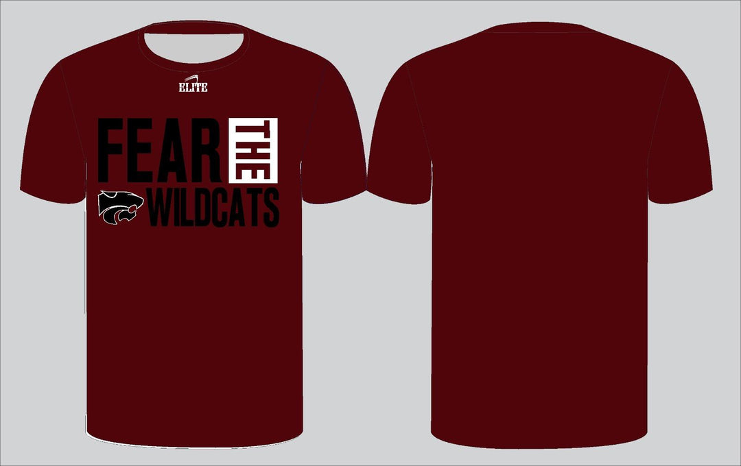 Fear The Wildcats Short Sleeve Shirt - Maroon
