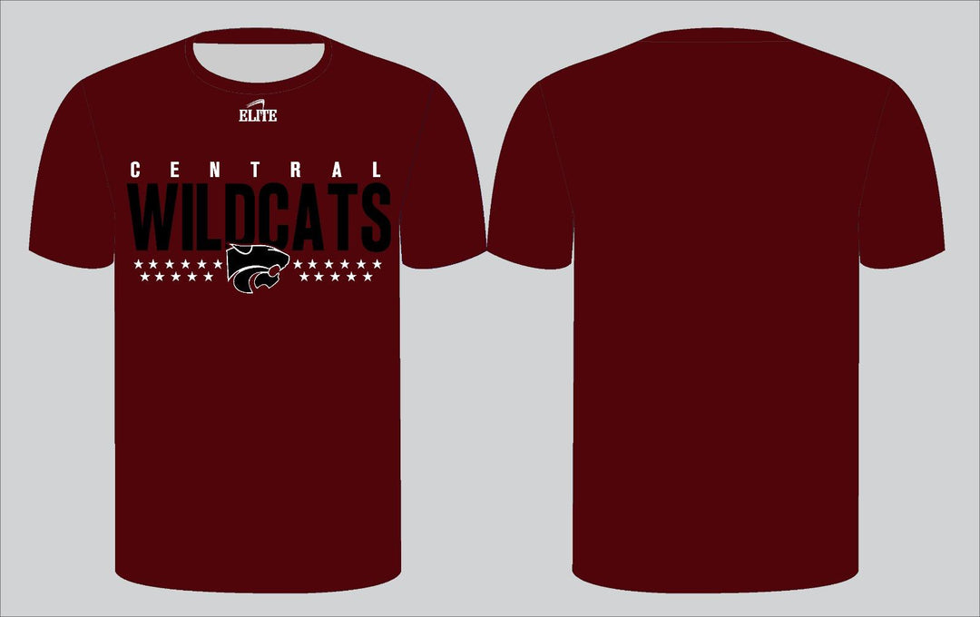 Central Wildcats Short Sleeve Shirt - Maroon