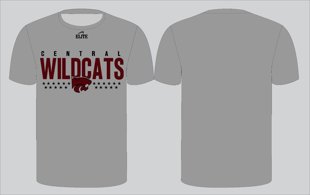 Central Wildcats Short Sleeve Shirt - Grey