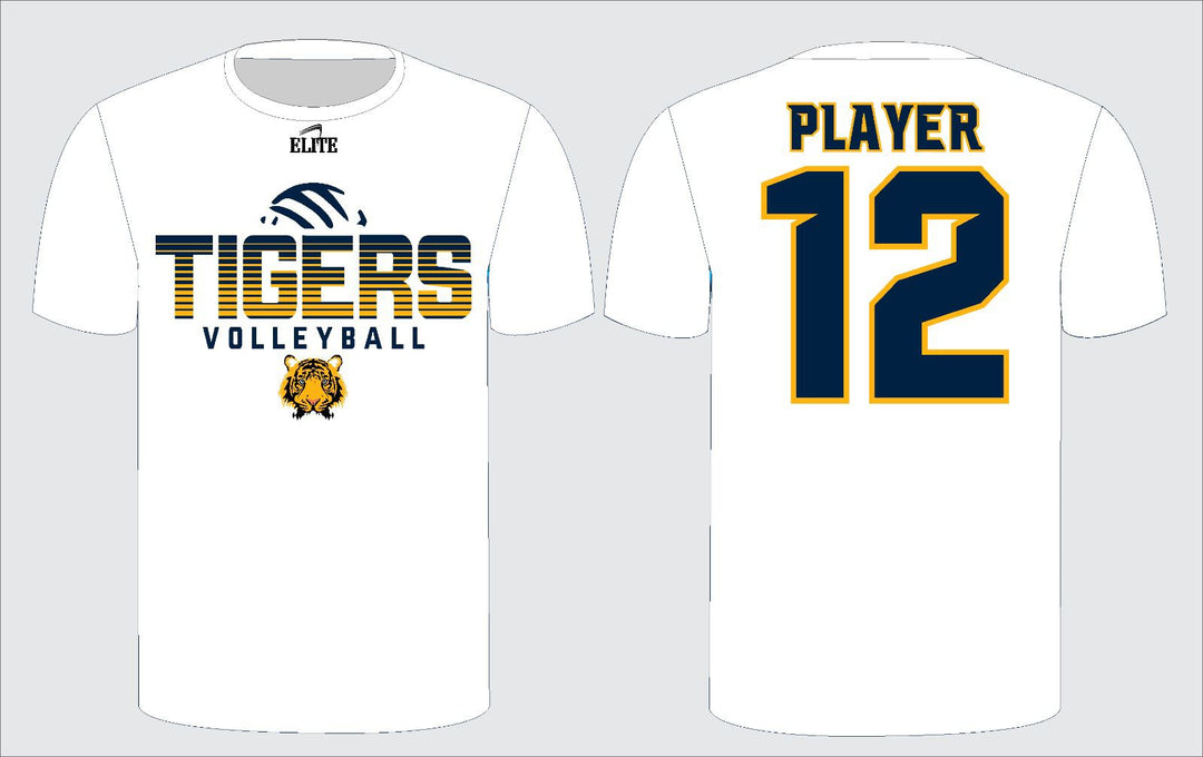 Jefferson Tigers Volleyball T-Shirt - White