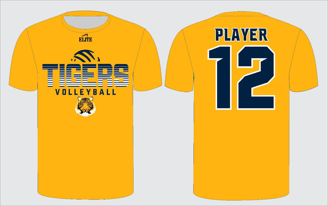 Jefferson Tigers Volleyball T-Shirt - Yellow