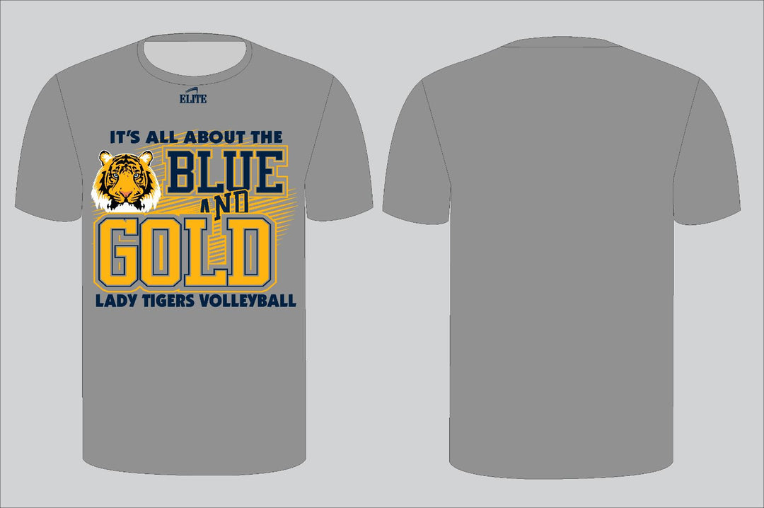 Jefferson Terrace Blue & Gold T-Shirt - Grey