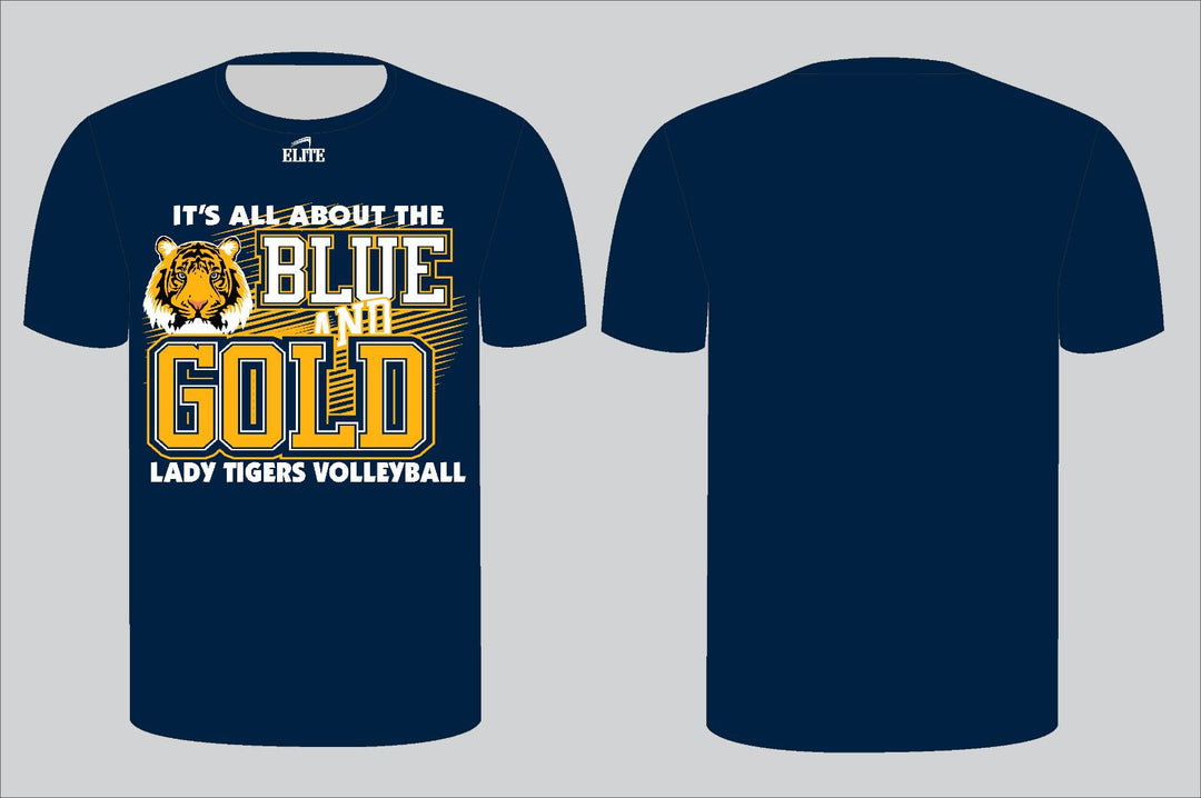 Jefferson Terrace Blue & Gold T-Shirt - Blue