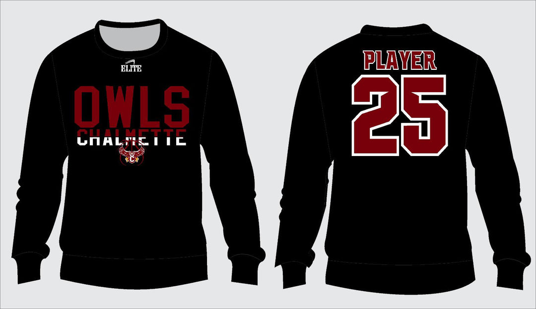 Chalmette Owls Crewneck - Black