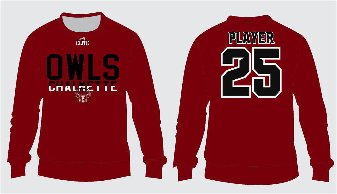 Chalmette Owls Crewneck - Red