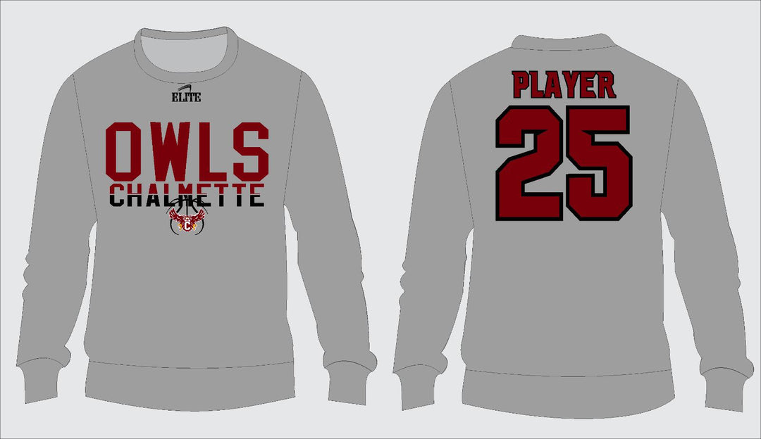 Chalmette Owls Crewneck - Grey