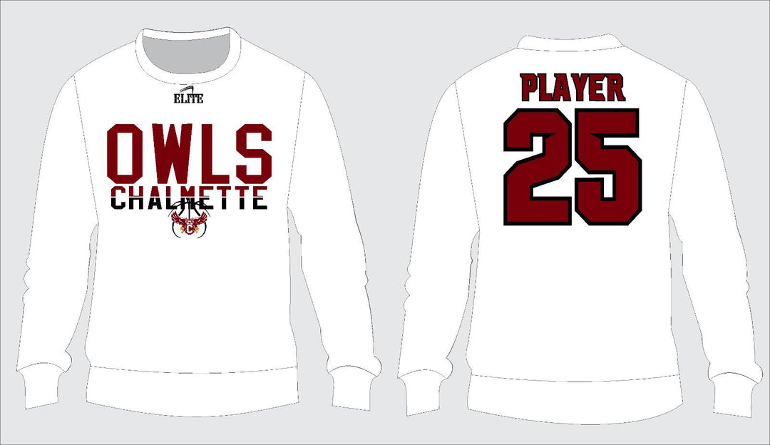Chalmette Owls Crewneck - White