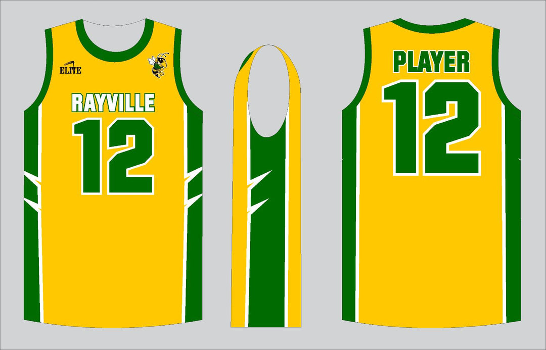Rayville BasketBall Jersey - Yellow