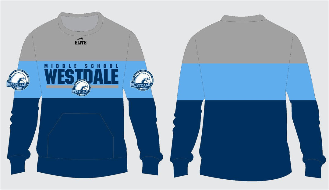 Westdale Middle Tri-Color Crewneck - Grey