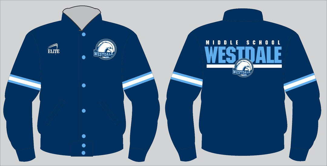 Westdale Middle Bomber Jacket - Navy Blue
