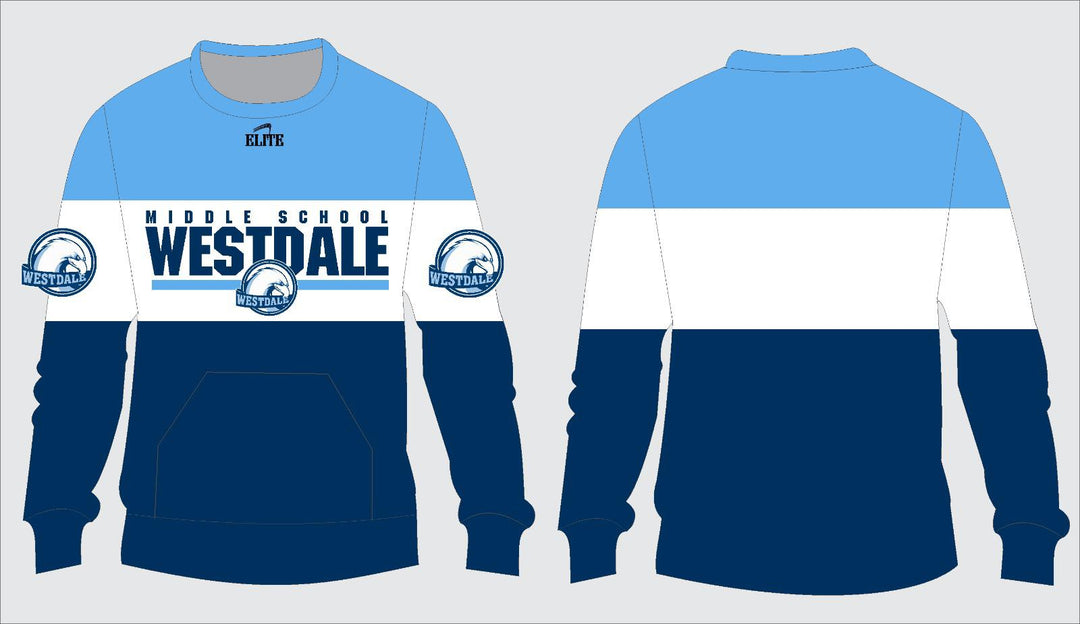 Westdale Middle Tri-Color Crewneck - Sky Blue