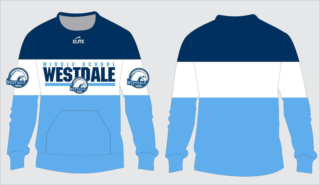 Westdale Middle Tri-Color Crewneck - Navy Blue