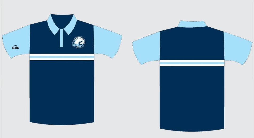 Westdale Middle Polo - Navy Blue/Sky Blue