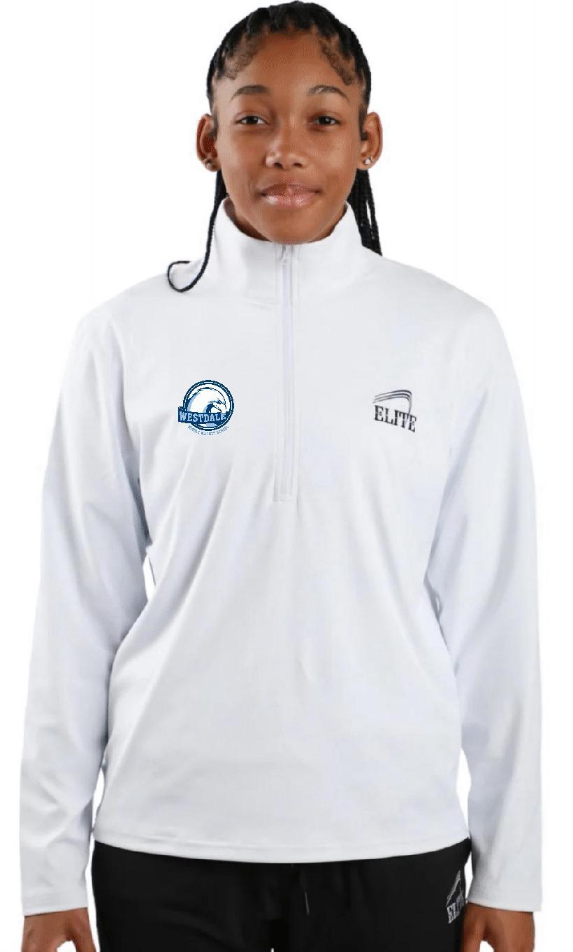 Westdale Middle 1/4 Training Zip - White