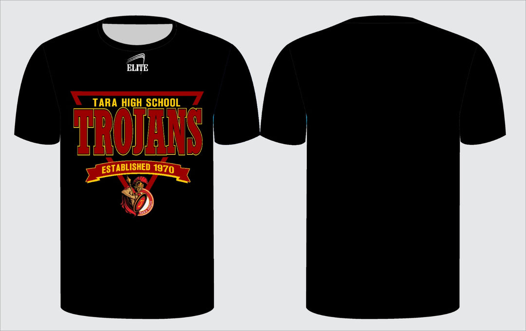 Tara High School Student-Faculty T-Shirt - Black (Trojans Logo)